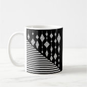 Mug Noir et blanc, abstrait, géométrique, simple, Scan (Gauche)