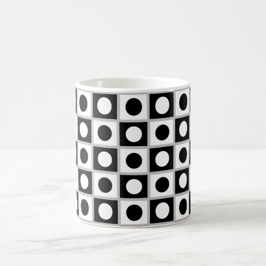 Mug Noir et blanc Abstrait moderne (Centre)