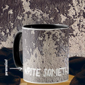 Mug noir et blanc Abstrait (paroi fissurée)