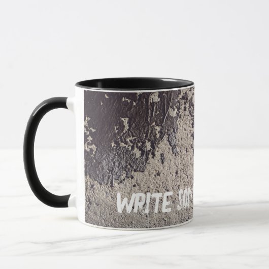 Mug noir et blanc Abstrait (paroi fissurée) (Gauche)