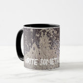 Mug noir et blanc Abstrait (paroi fissurée) (Devant gauche)