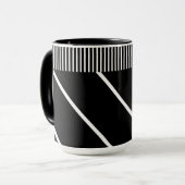 Mug noir et blanc - Chic en bandes (Devant gauche)