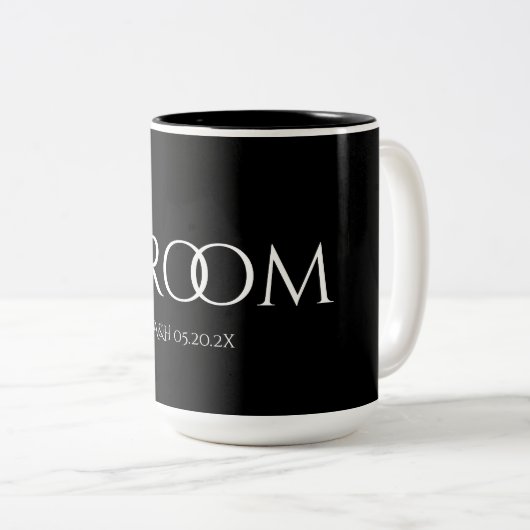 Mug noir et blanc classique (Devant droit)
