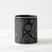 Mug Noir Et Blanc Classique Paisley Charme (Centre)
