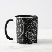 Mug Noir Et Blanc Classique Paisley Charme (Gauche)