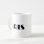 Mug Noir et blanc de Paris de Tour Eiffel (Devant gauche)