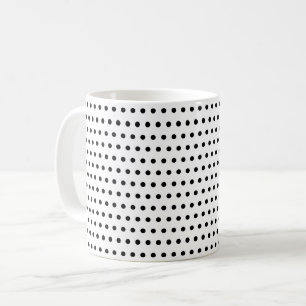 Mug Noir Et Blanc Design, Motif Petit Pois