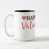 Mug noir et blanc Heureuse Sainte-Valentin (Gauche)