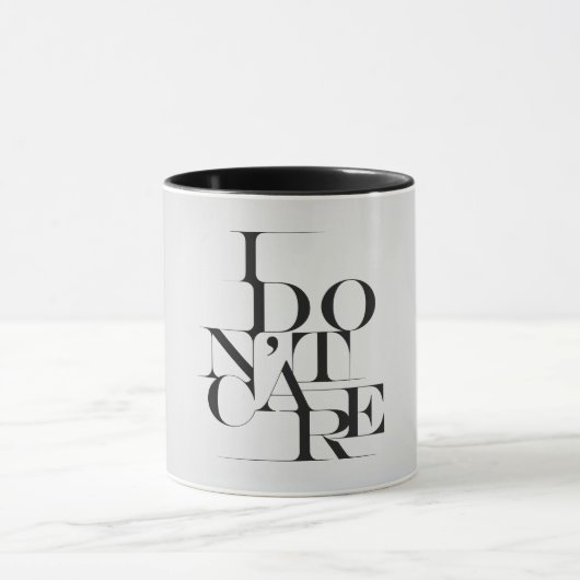Mug Noir et blanc je ne m'inquiète pas la conception (Centre)