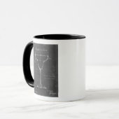 Mug Noir et blanc Margarita Verre Plan (Devant gauche)