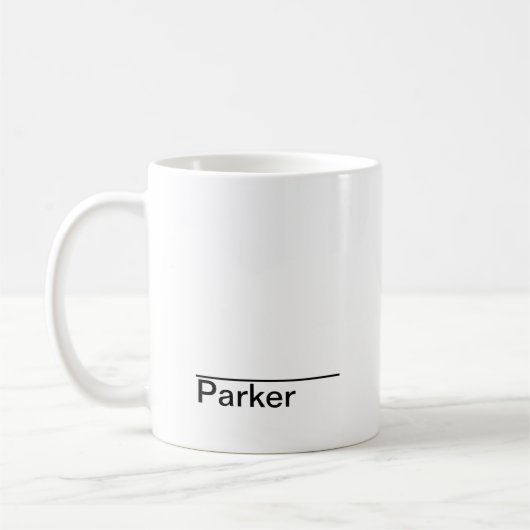 Mug Noir et blanc minimal classique (Gauche)