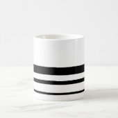 Mug Noir et blanc minimal trois bandes (Centre)