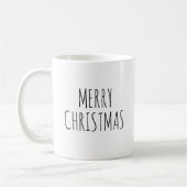 Mug Noir et blanc minimaliste Joyeux Noël (Gauche)