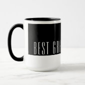 Mug Noir et blanc moderne meilleur GRANDPOP jamais (Gauche)
