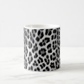 Mug Noir et blanc monochrome, motif léopard (Centre)