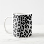 Mug Noir et blanc monochrome, motif léopard (Gauche)