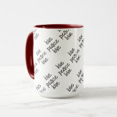 Mug Noir et blanc : personnalisé (Devant gauche)