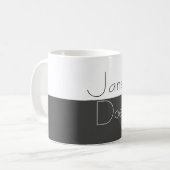 MUG NOIR ET BLANC PERSONNALISÉ (Devant gauche)