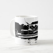 Mug noir et blanc pour les propriétaires de bateau (Devant gauche)