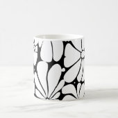 Mug Noir Et Blanc Retro les années 70 Design Graphique (Centre)