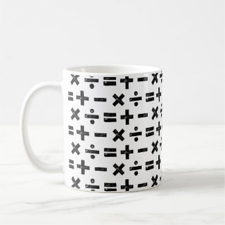 Mug Noir et blanc Tous les symboles de mathématiques M