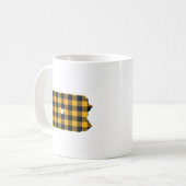 Mug Noir et état de la Pennsylvanie de plaid de (Devant gauche)