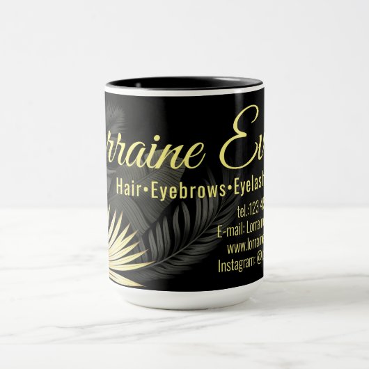 Mug Noir et Or. (Centre)