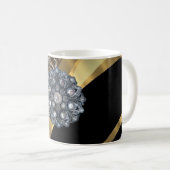Mug Noir et or bling (Devant droit)