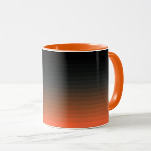 Mug Noir et orange (Devant droit)