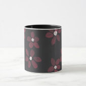 Mug Noir et rose floraux (Centre)