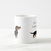 Mug Noir et teckel de pose lisse bronzage (Centre)