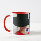 Mug Noir fait sur commande amour de sonnerie de 15 (Gauche)