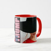 Mug Noir fait sur commande amour de sonnerie de 15 (Devant droit)