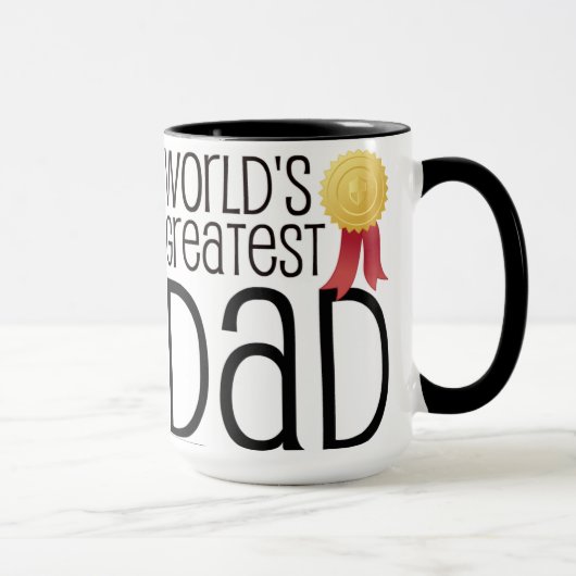 Mug Noir fait sur commande le meilleur papa ZAZZ_IT (Droite)