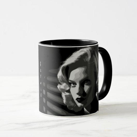 Mug Noir Femme Fatale (Devant droit)