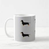 Mug noir gris daschund (Gauche)