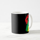 Mug Noir Histoire Mois Premier Black Power Femmes Homm (Devant droit)
