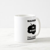 Mug Noir Je suis ennuyé (Devant droit)