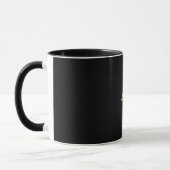 Mug noir lettre A dorée | Mug à monogramme minimal (Gauche)