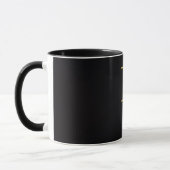 Mug noir lettre dorée P | Mug à monogramme minimal (Gauche)