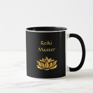 Mug Noir/maître Reiki d'or