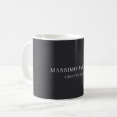 Mug Noir Mat Professionnel Moderne Élégant Simple (Devant gauche)