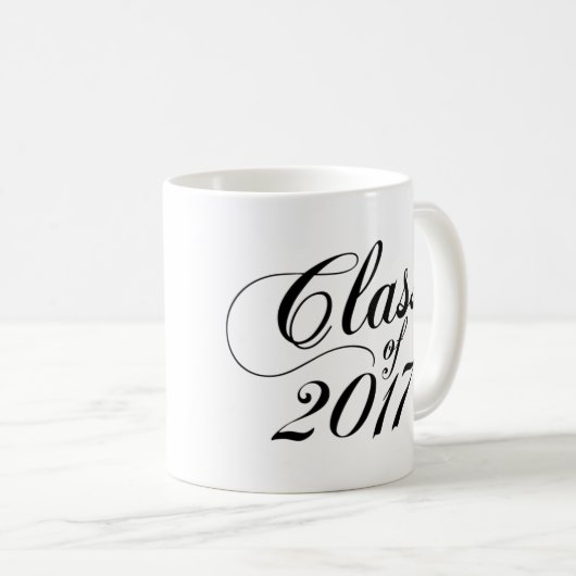 Mug Noir moderne | Diplôme (Devant droit)