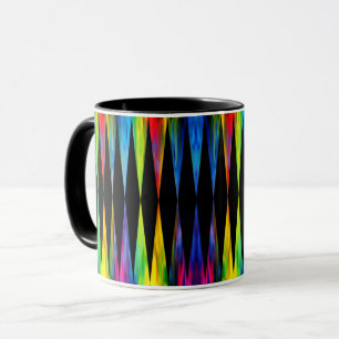 Mug [Noir moderne géométrique de harlequin de fiesta