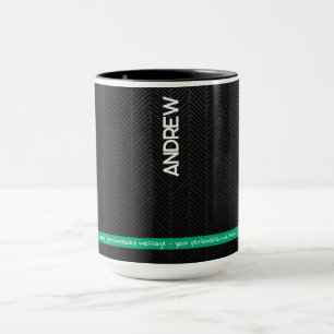 Mug Noir moderne personnalisé