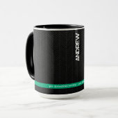 Mug Noir moderne personnalisé (Devant gauche)