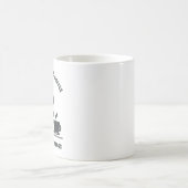 Mug noir moderne première boisson chat drôle texte (Centre)