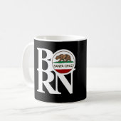 Mug Noir NÉ de Santa Cruz 11oz (Devant gauche)