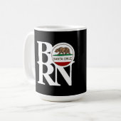 Mug Noir NÉ de Santa Cruz 15oz (Devant gauche)