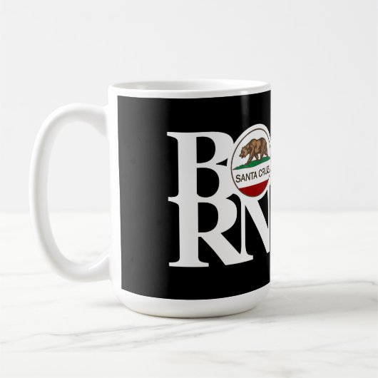 Mug Noir NÉ de Santa Cruz 15oz (Gauche)